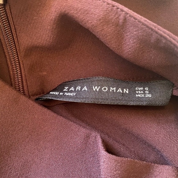 ZARA Woman High Neck Top Fringe Hem Size S Tunic - Picture 6 of 6